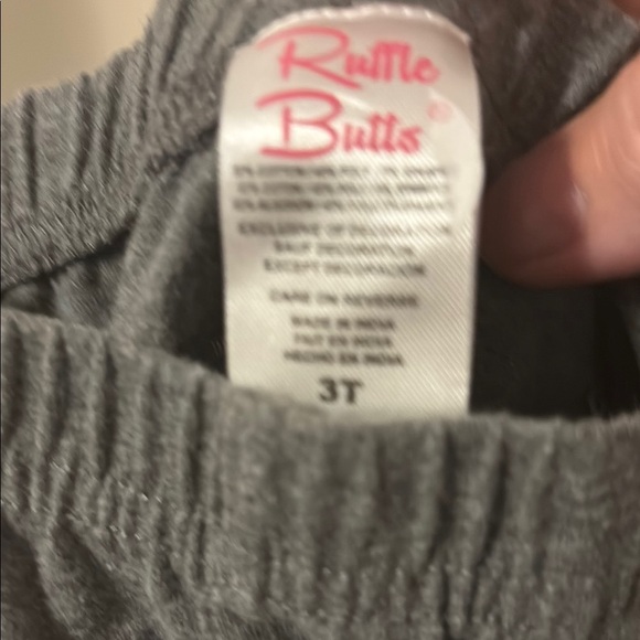 Ruffle Butts Gray Leggings with Cascading Ruffles - Picture 4 of 4